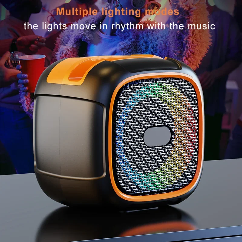 سماعة لاسلكية تعمل بالبلوتوث المتكلم المسرح المنزلي نظام الصوت RGB ضوء دعم TF بطاقة AUX راديو FM TWS المدمجة HIFI مضخم الصوت