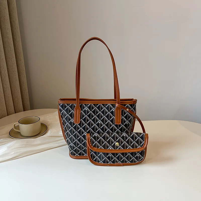 Bolso de mano bolso de compras clásico bolso de gran capacidad dos maletas bolso de hombro versátil