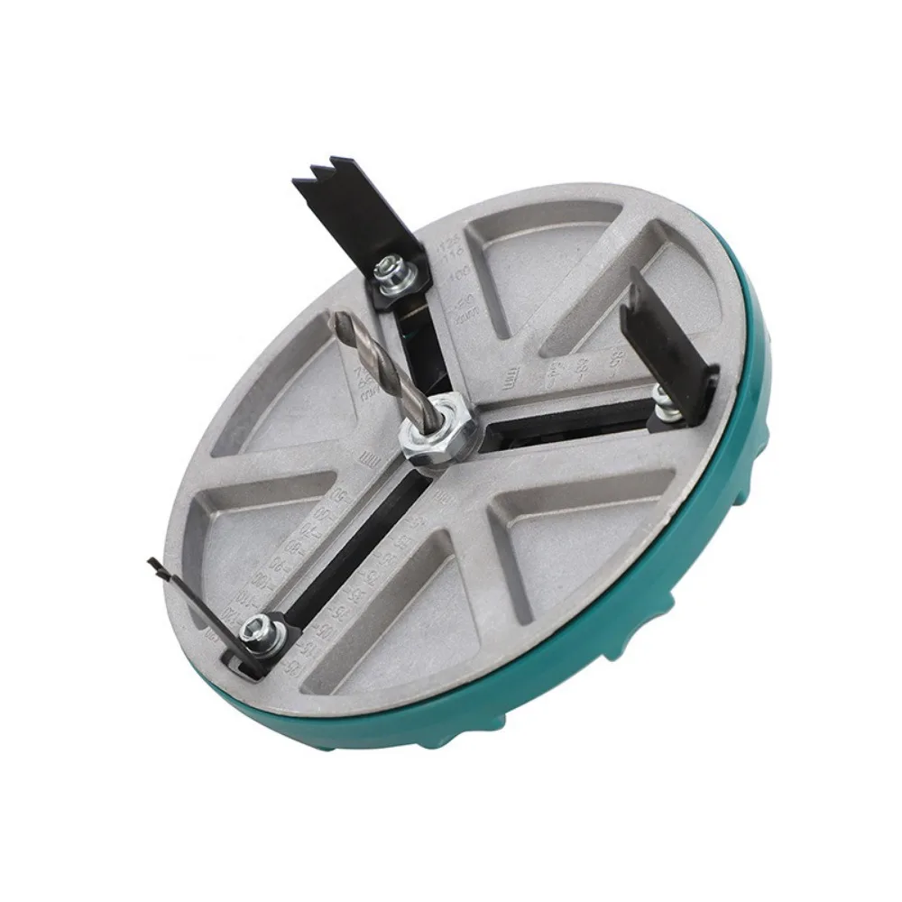 

45-130mm Adjustable Hole Opener Efficient Punch with Center Drill/Wrench Round Hole Saw Universal Positioning Bit Hole Driller
