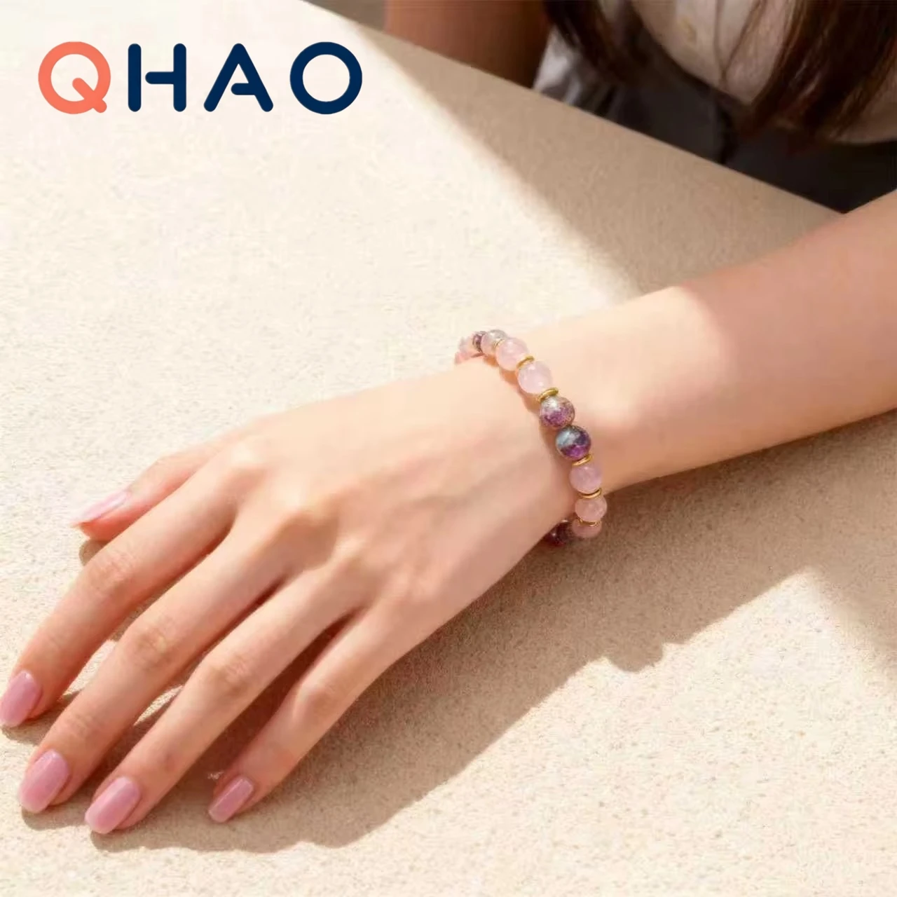 Colorful Imperial Jasper Rose Quartz Beaded Bracelet Women Fashion Jewelry for Love and Friendship Bracelet for Women Charm image 6