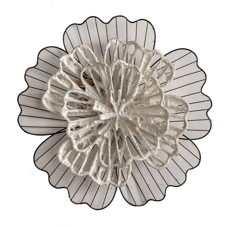 

American retro wrought iron wall sunflower hanging, bedroom bedside decorative flowers, entrance