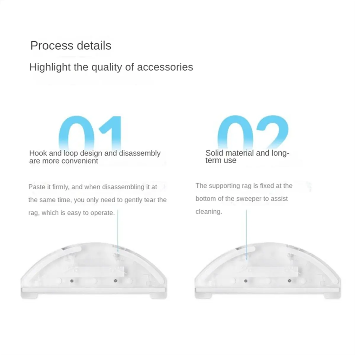 ✱For Roidmi Eve Plus Robot Replacement Mop Holder Vacuum Cleaner Parts Mop Module Household Cleaning