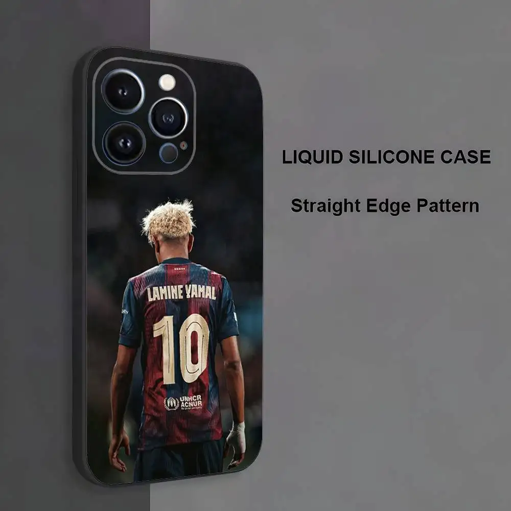 حافظة هاتف L-Lamine 19 Y-Yama لهاتف iPhone 17,16,15,14,13,12,11,Pro Max,XS,X,XR,SE,Mini,8,7,غطاء أسود من السيليكون الناعم