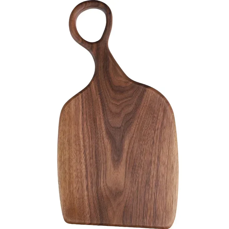 Black Walnut Solid Chopping Block Wood Tray Pizza Cutting Board Kitchen Baking Utensils Bread Fruit Sticky Board for Restaurant