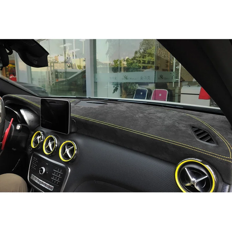 Car Dashboard Covers in Alcantara for Mercedes Benz A Class GLA CLA2015 2016 2017 2018 Shade Cushion Pad Carpets