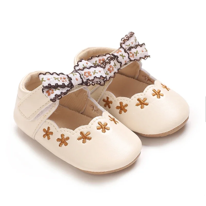 Baby Mädchen Prinzessin Schuhe süße und atmungsaktive Schleife für kleine Kinder Anti-Rutsch-Blume lässige Sportschuhe Baby Schuhe mit weichen Sohlen – Detail 10