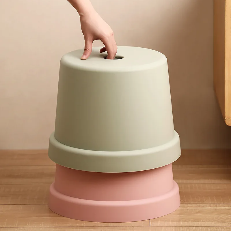 Simple Plastic Small Stool for Home Thickened Bathroom Bathing Low Stool Coffee Table Changing Shoe Stool Kindergarten Bench