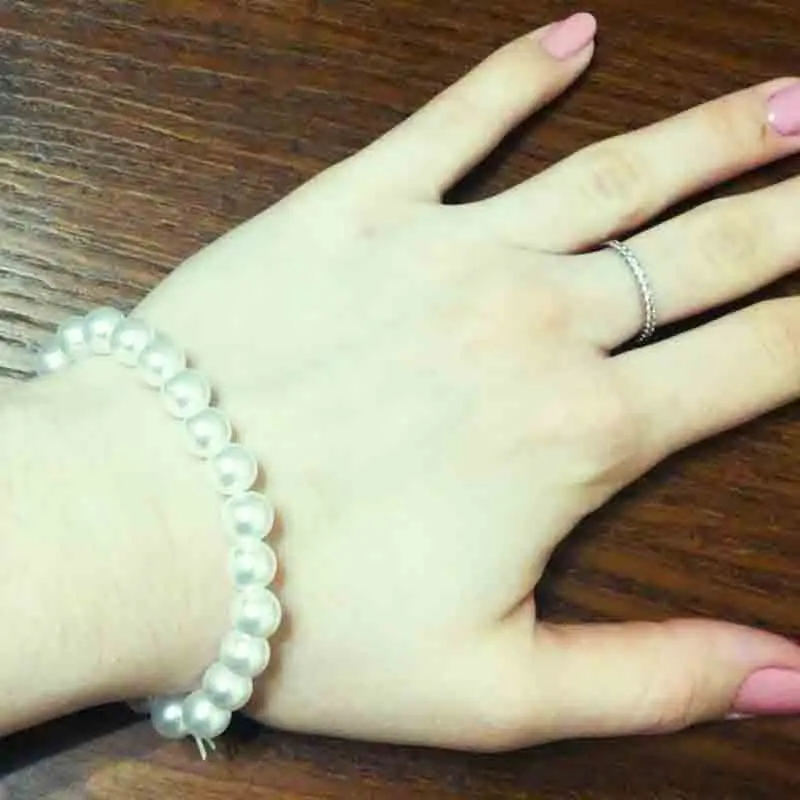 White Crystal Pearl Chain Bracelet for Women Wedding Bridesmaid Gift Pearls Bracelets girl jewelry wholesale