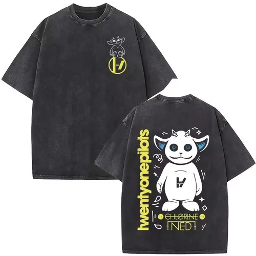 Imagen 2 del producto Twenty One Pilots Vintage lavado nueva llegada Ropa para Hombre camiseta Homme Camisetas gráficas hombres camiseta para Hombre Ropa Hombre 50843