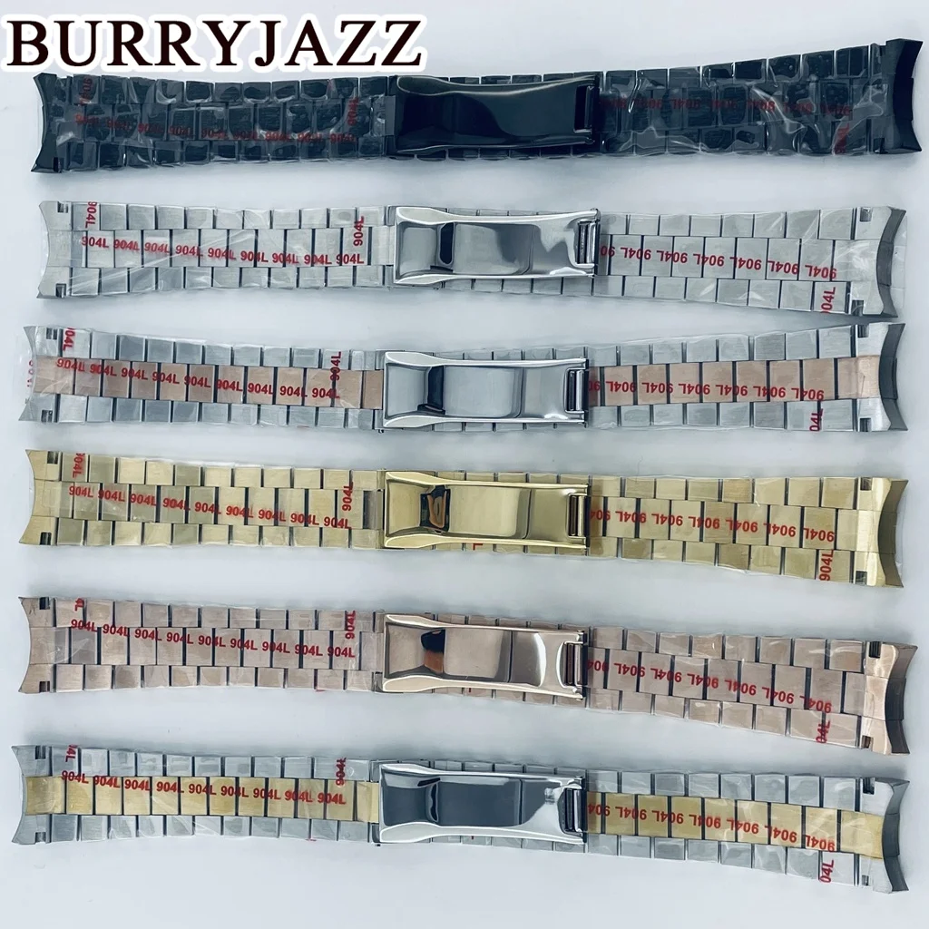 بورجاز-سوار ساعة من الستانلس ستيل ، قابل للطي ، فضي ، ذهبي ، وردي ، ذهبي ، أسود ، مناسب لعلبة الساعة ، 20: 36 إبزيم ، 40: