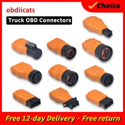 Truck OBD2 Diesel Cables Connector For VOLVO 8PIN For IVECO 30PIN CUMMINS 6PIN ISUZU 3PIN 20PIN DENSO 12PIN DIESEL 9PIN CAT 9PIN