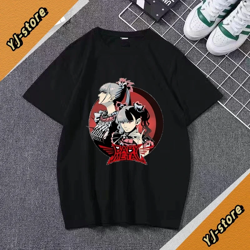 Cool Babymetal Metal Galaxy Japan Death Metal Band T Shirt Men Hip-hop Short Sleeve Y2k Tees Tops Streetwear Fashion Women