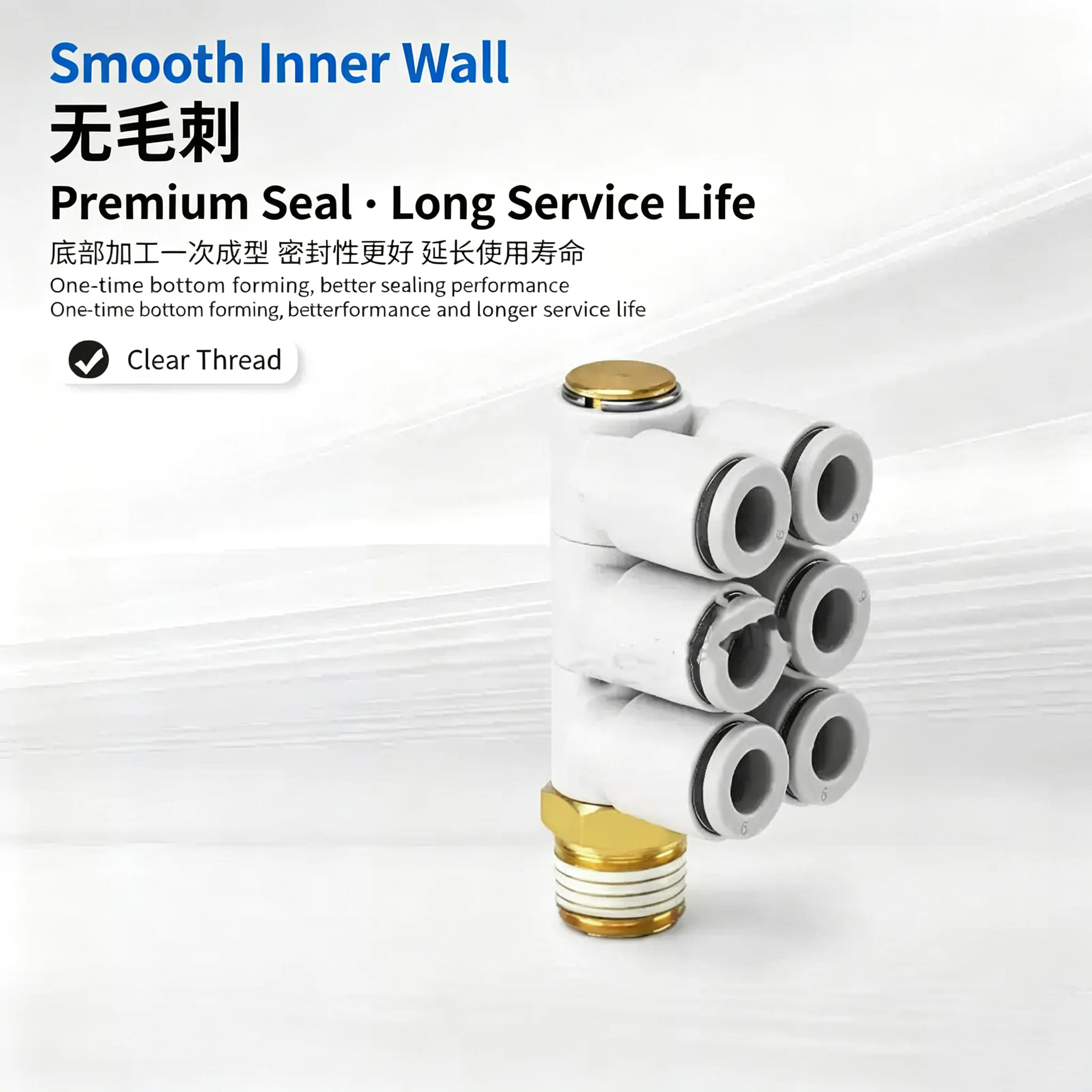 KQ2 One-Touch Fittings Set Quick Connection Sizes 04-12 with Accessories for Plumbing And Piping KQ2VD KQ2VT KQ2ZD Series