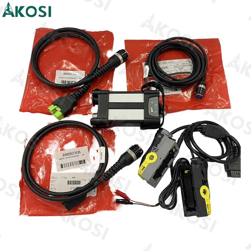 

For VOCOM II (88894000) truck Diagnostic tool cable 8 Pin 88890306 +OBD2 OBDII 88890306+USB 88890305 + ecu test cable