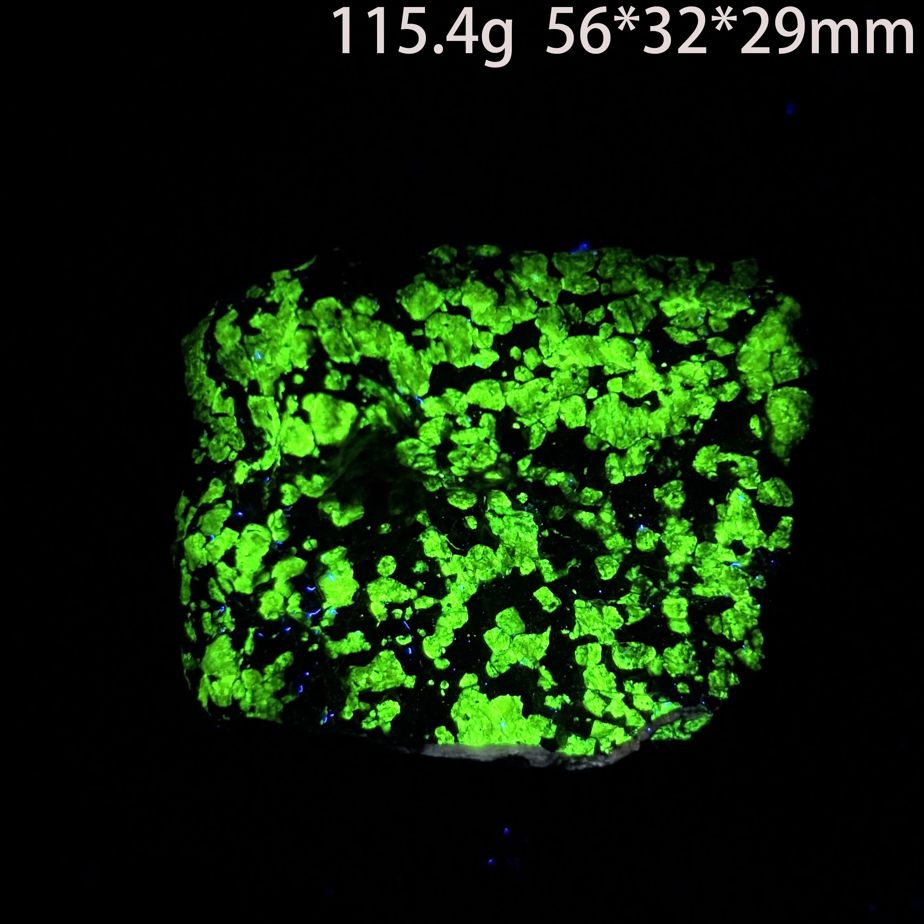 Natural Raw Stone America（Fluorescent Green）Willemite Rock Mineral Specimen Healing Home Decor  A3-1-6