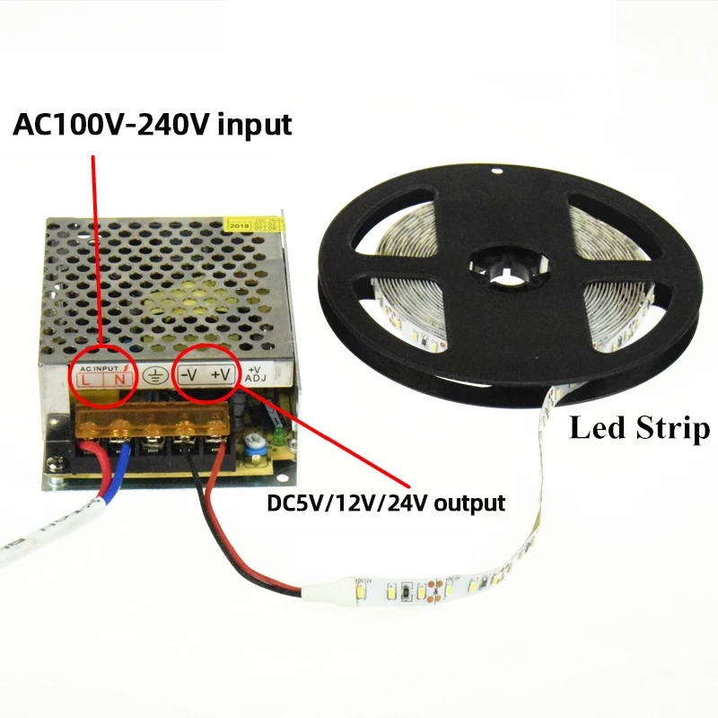 Lighting Transformers 110V 220V to DC 5V 12V 24V 24W 36W 48W 60W For CCTV LED Strip Power Supply Adapter