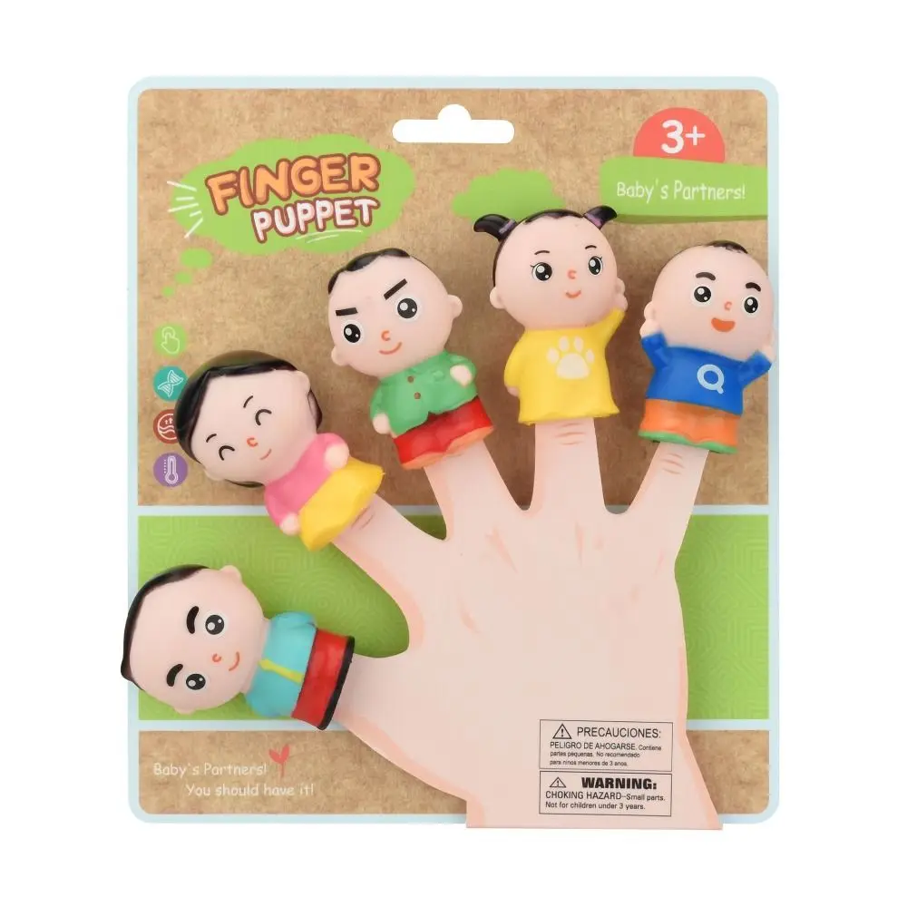 Bunte Mini Tier Handpuppe Sicherheit Montessori Puppe Finger puppe Spielzeug Set erzählen Familie Dinosaurier Finger puppe Kinder