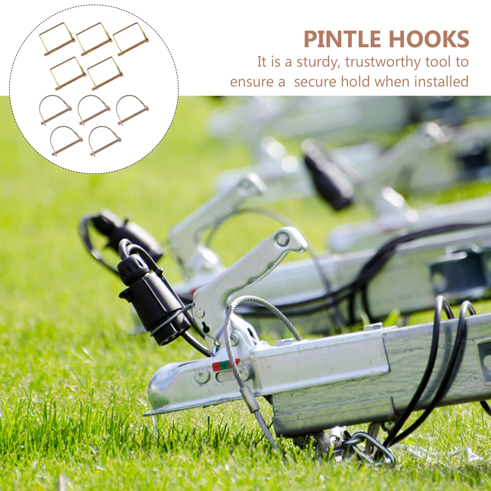 

10Pcs Alloy Safety Pin for Trailer Truck Heavy Machinery Sturdy Durable Locking Pin Safety Fasteners Trailer Hitch