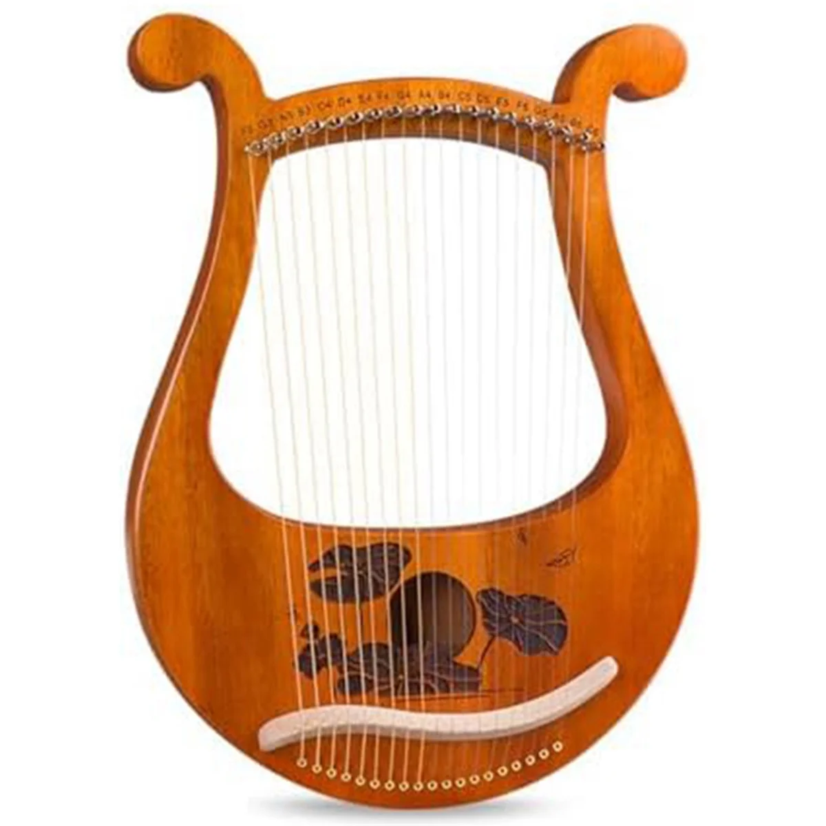 Lyre Harp 19 String Beginners Harp,Portable 19-Tone Small Harp 19-String Lyre Musical Instruments Solid Wood Lyre Harp