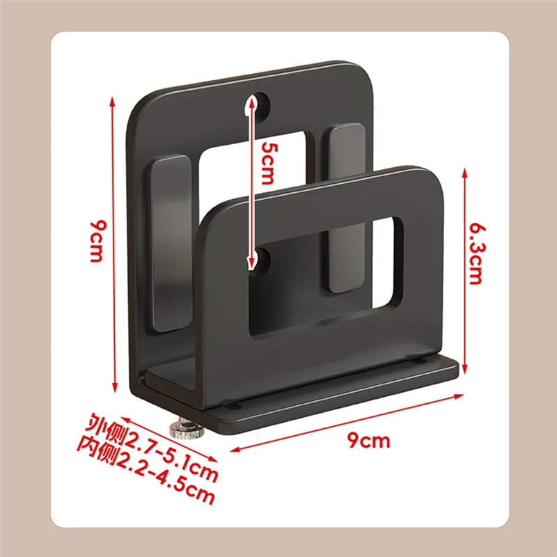 Suporte de parede ajustável ABGI para dispositivos pequenos, adequado para reprodutores de mídia de modem roteador, design seguro e que economiza espaço