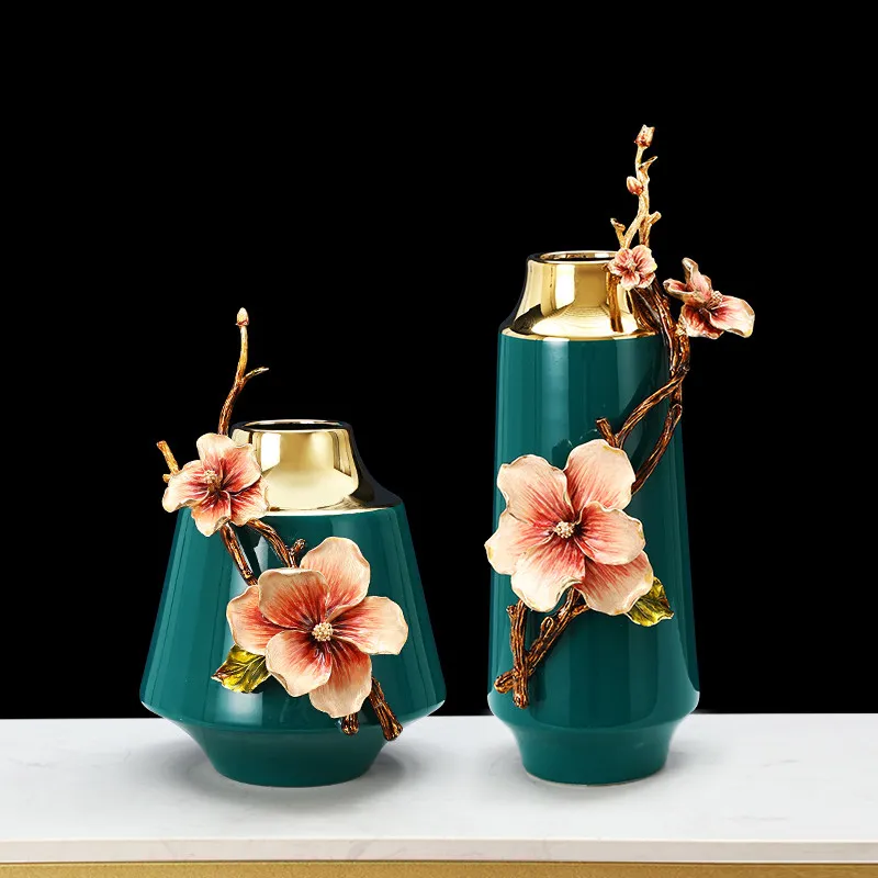 PYH light luxury enamel color vase desktop arrangement ornament fashion entrance creative decoration