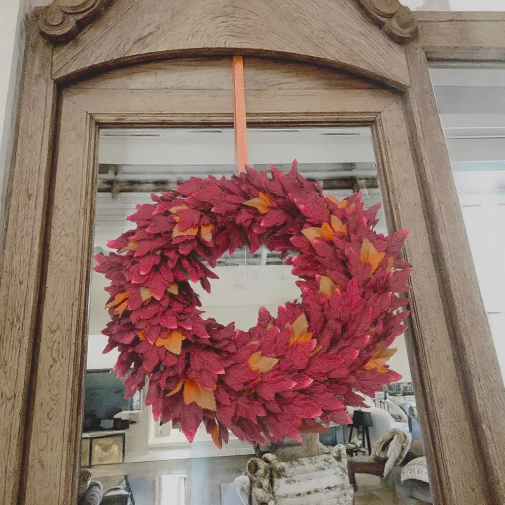 22 INCH Autumn Maple Leaf Wreath Christmas Wreath