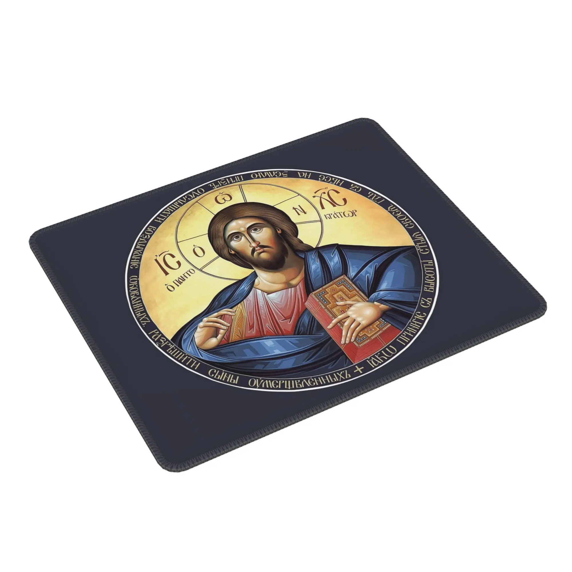 Christ Pantocrator 정통 아이콘 마우스 패드 컴퓨터 키보드 마우스 매트 게임 PC 노트북 책상 매트 사무용품 테이블 매트