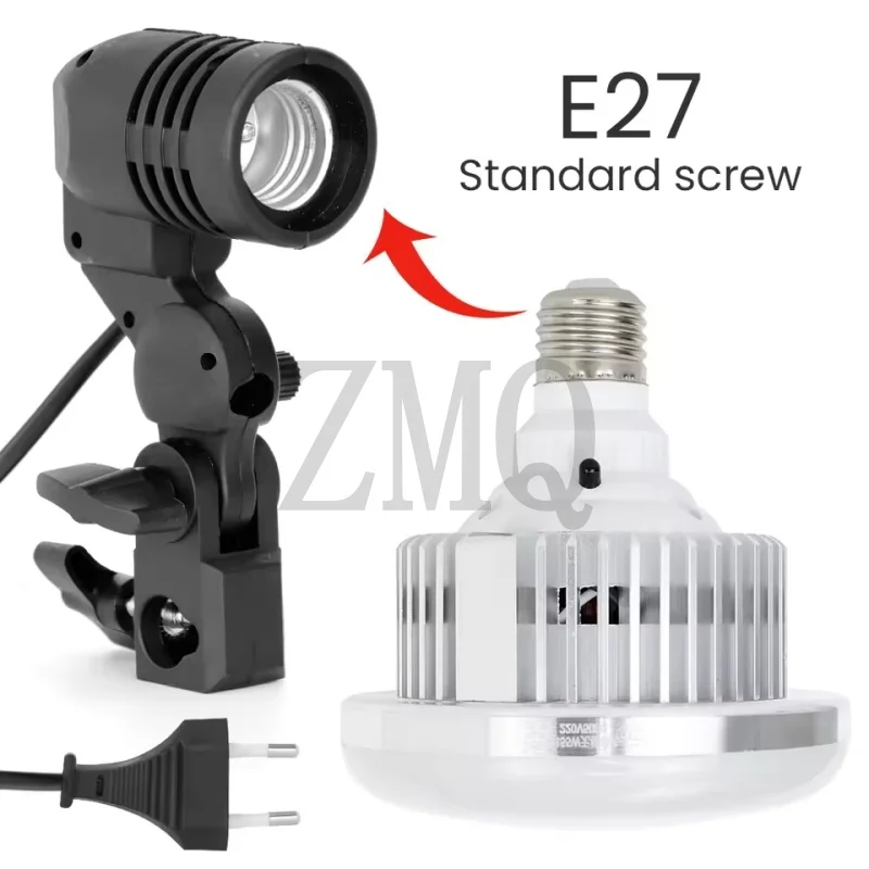E27 85W 155W Lamp 3200K-5500K LED Photo Lighting Studio Video Daylight Lamp with Remote Control For Softbox Photographic Light