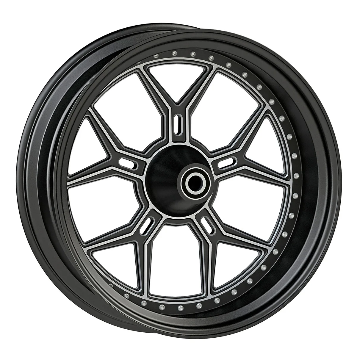 For  Front Wheel in Black Aluminum Alloy Motorcycle Wheels Rim Accessories