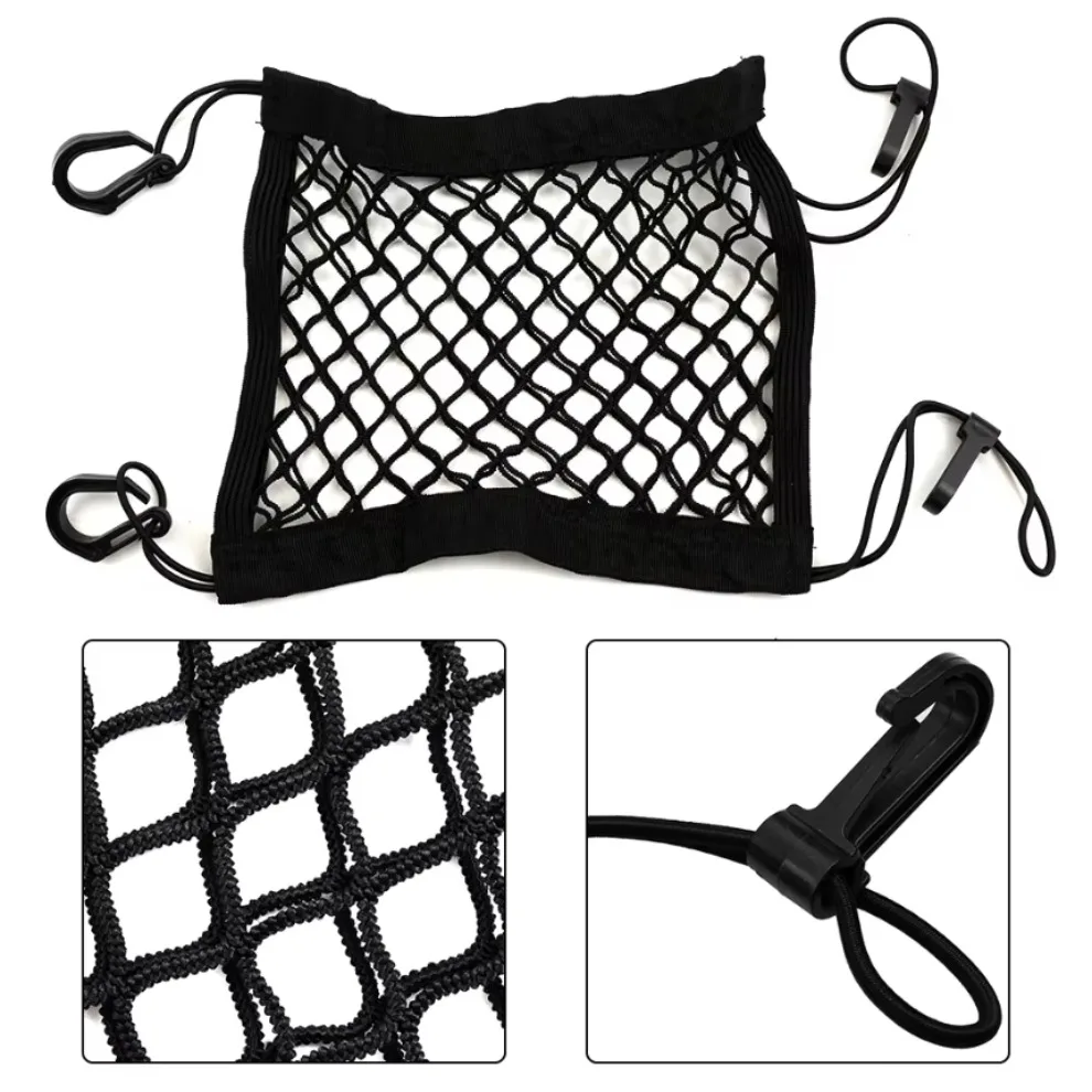 1PC Motorcycle Luggage Net Hook Hold Bag Cargo Bike Scooter Mesh Storage Bag Interior Cargo Nets High Quality Car Accessories