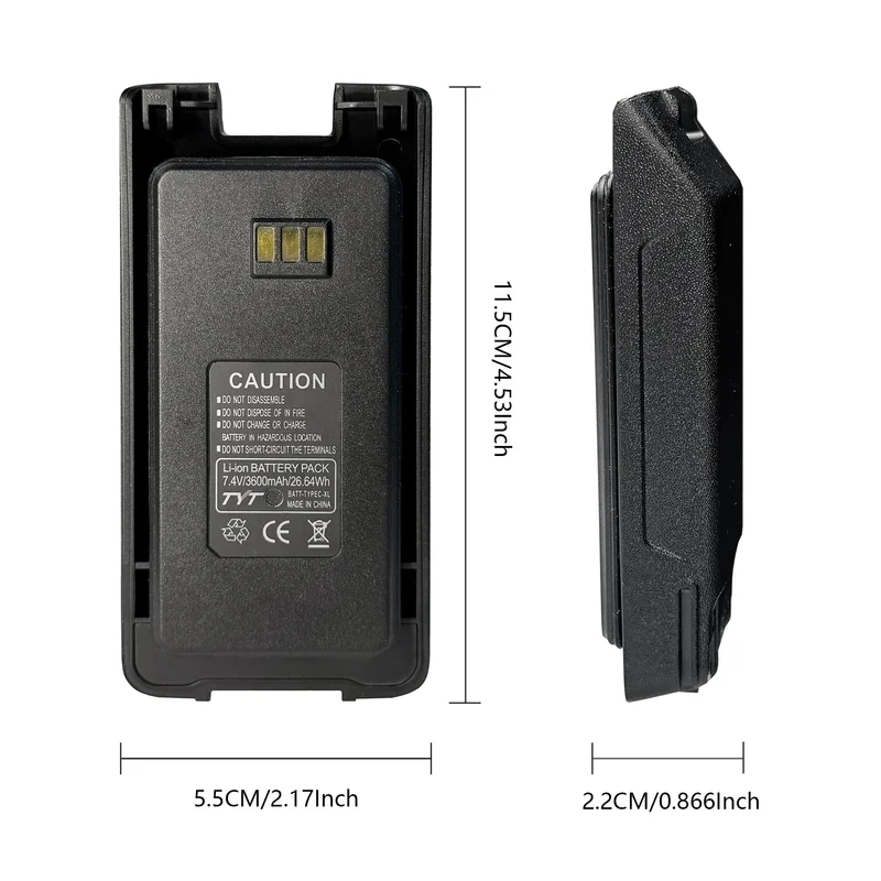 

TYT MD-UV390 Battery 3600mAh MD-680 Li-ion Battery Type-C Charger for MD-358 TH-UV8200 MD-390 Ham Two Way Radio