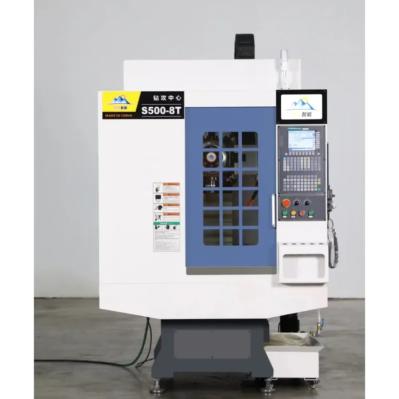 8-Axis Vertical CNC Machining Center 220V Milling Boring Drilling Tapping Machine for Metal Processing Pump Bearing PLC Core