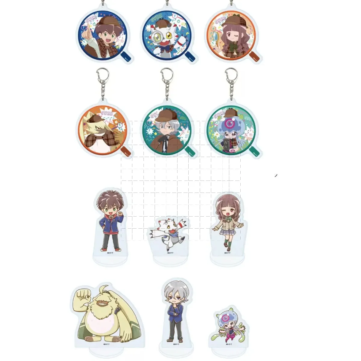 

Game Digimon Acrylic Stand Figure Doll Anime Kiyoshiro Higashimitarai Jellymon Gammamon Angoramon Keychain Cosplay Toy for Gift