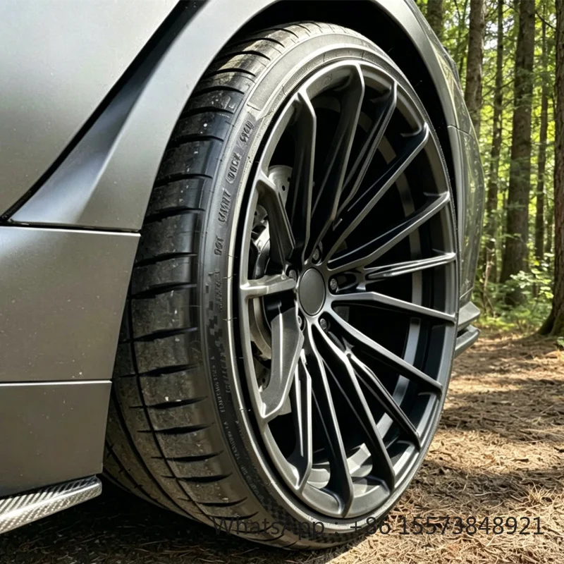 17-22 Inch Custom Forged Aluminium Alloy Wheels Multi-Spoke Matte Black Precision CNC Machined Universal Fitment PCD 5x112