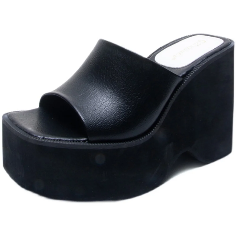 Sandalias planas antideslizantes con tacón de plataforma para mujer, sandalias de diseño con punta cuadrada, a la moda, para verano