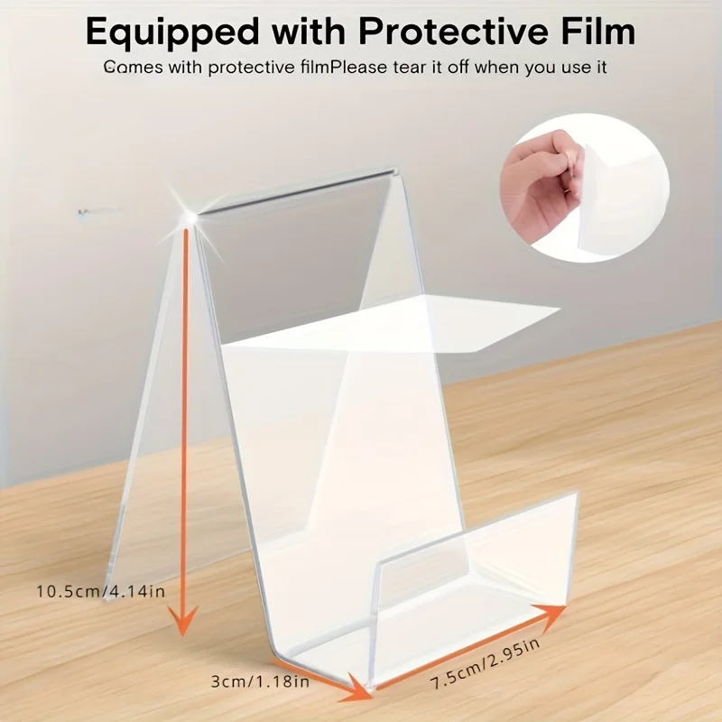 10pcs Clear Heavy-Duty PMMA Bookends & Display Stands - Transparent A-Frame Shelf-like Structure, for Books, Magazines,Notebooks