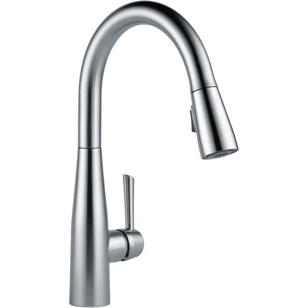 

Modern Brushed Nickel Single Hole Pull-Down Spray Kitchen Faucet with Single Handle, Arctic S Style
