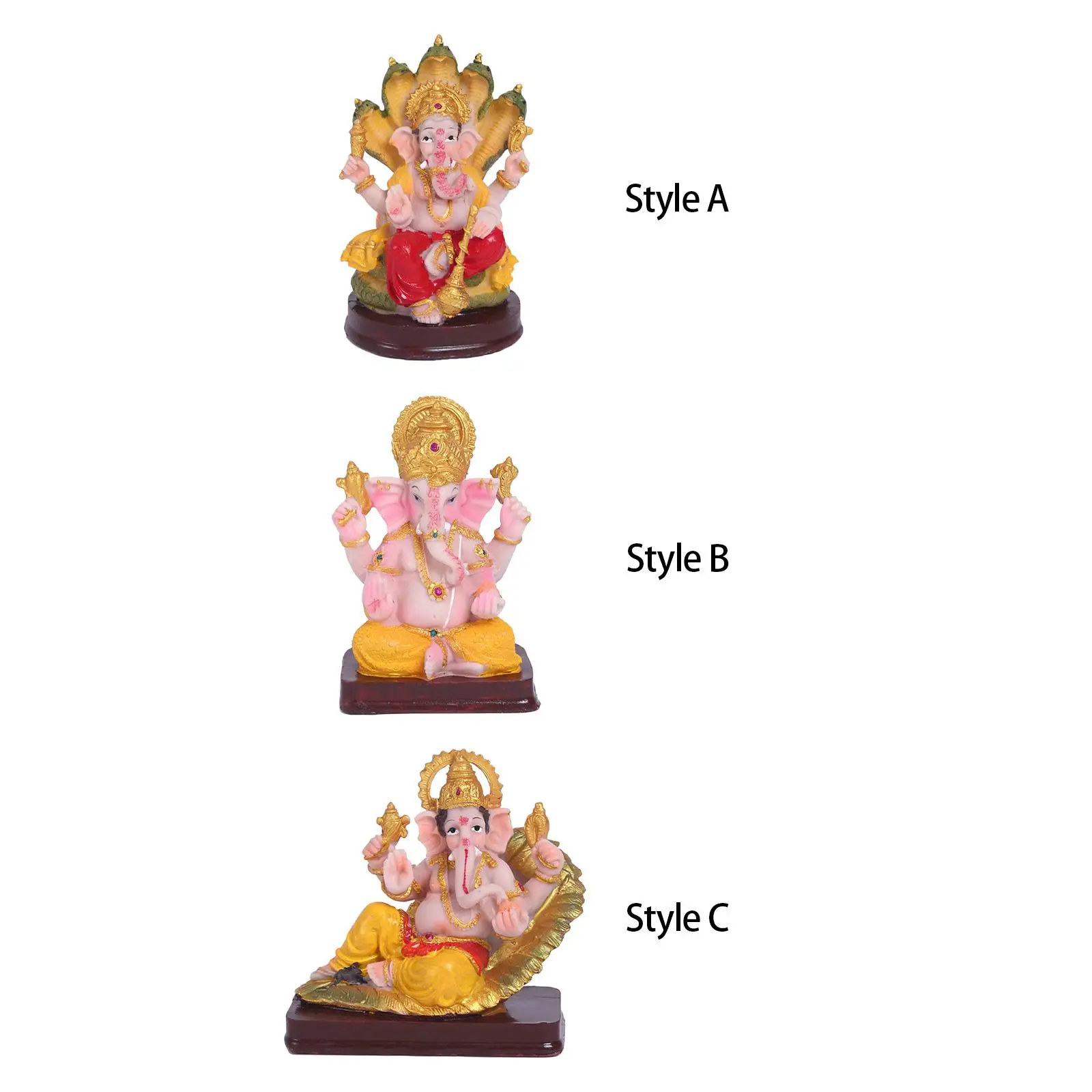 Ganesha Statue, Sculpture Decoration Yoga Gift Lord Ganesh ,Elephant God Statue, Figurine for Home Decor Office Car Dashboard