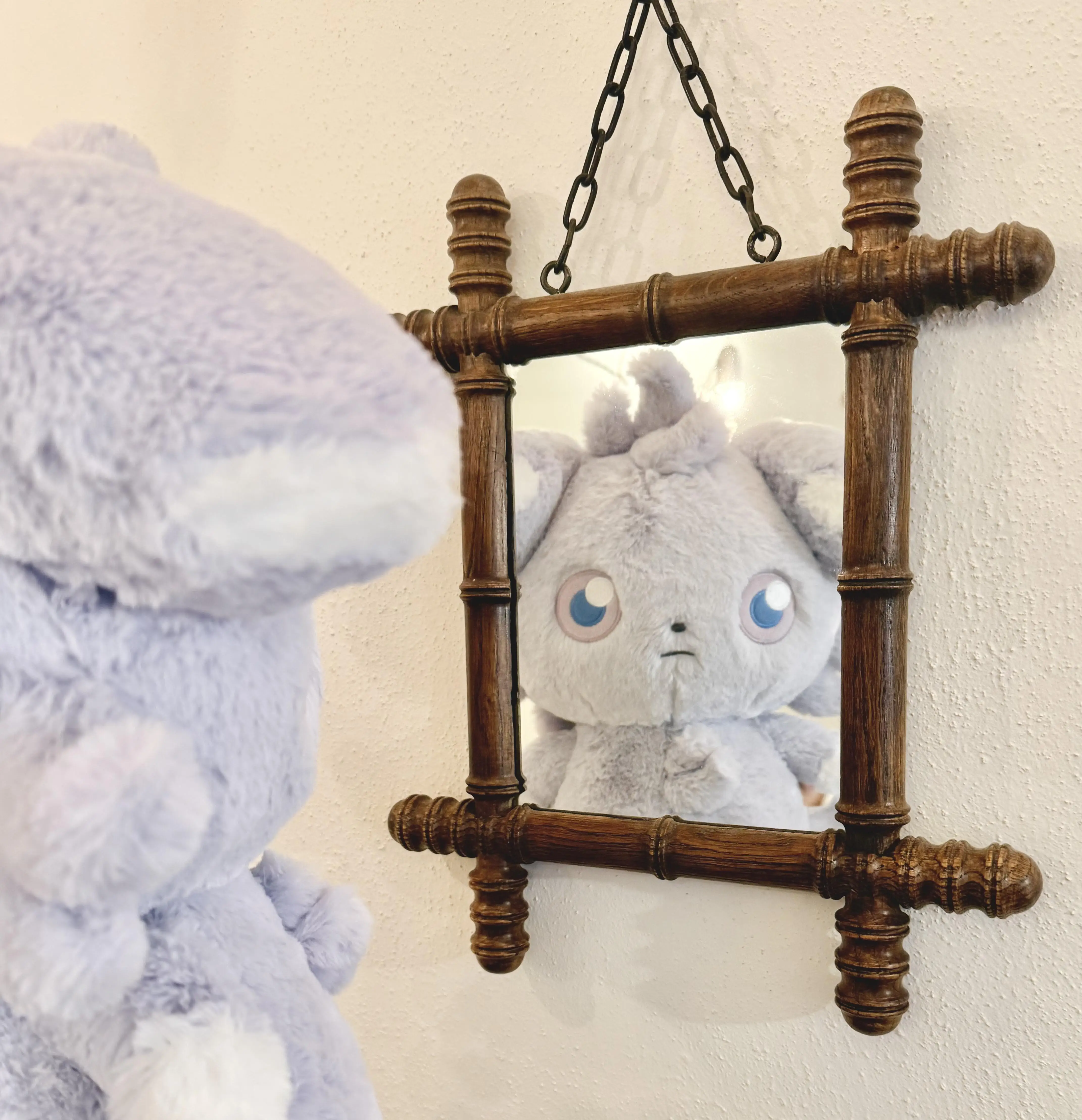 Im Spiegel: Espurr Kuscheltier, Pokémon Pikachu Plüsch, Anime Z-A Soft Hug Serie, Mega Espurr Plüschpuppe, weiches Kissen, Geschenk