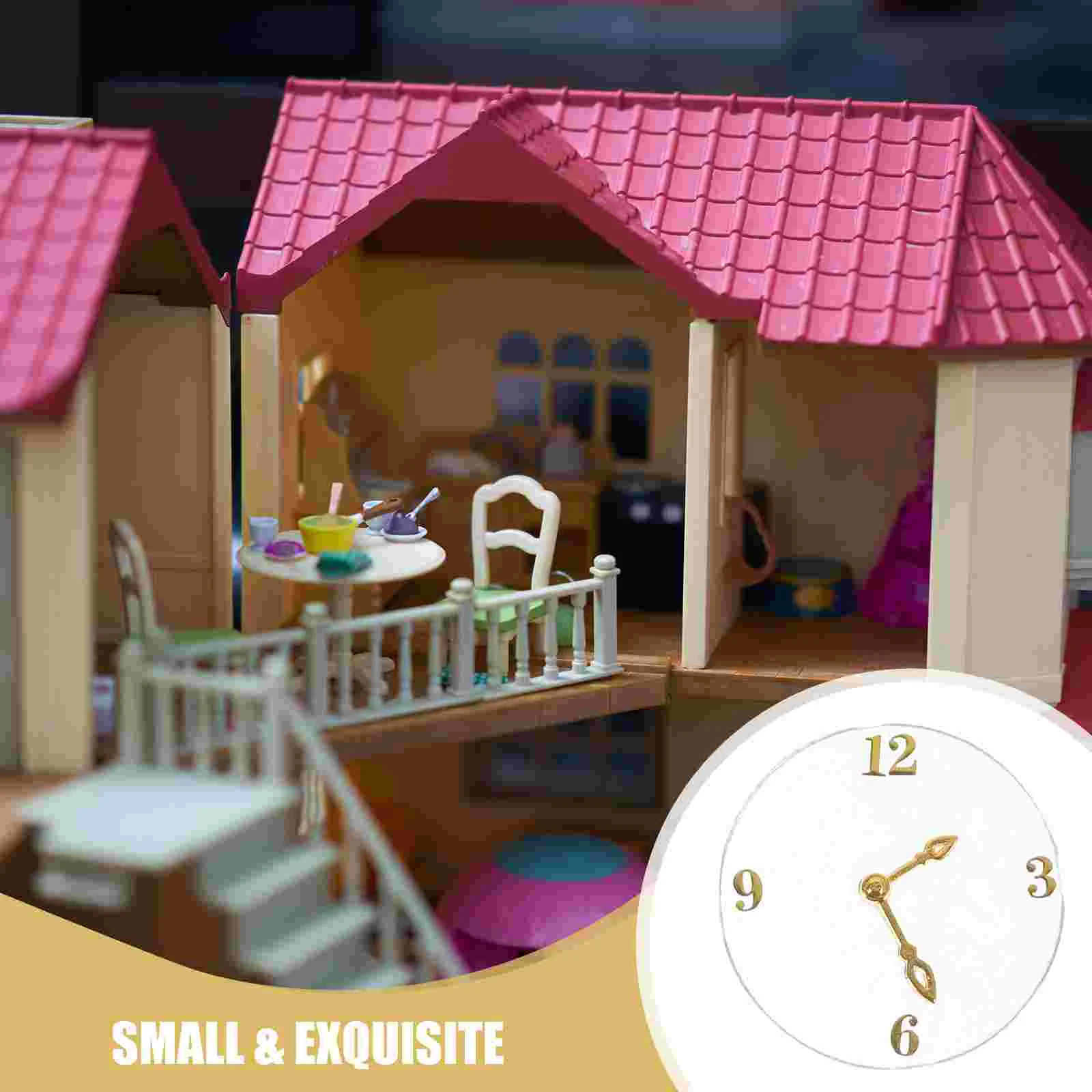 Miniature Wall Clock House Decor Accessory Furniture Tiny Floor Model Simulation Items The