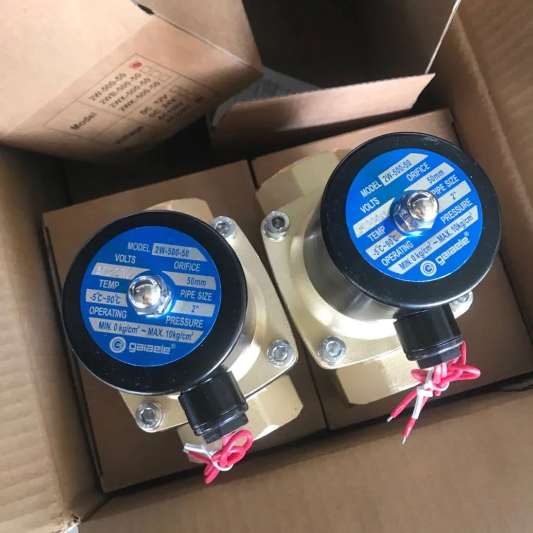 

Gaiaele PNEUMATIC 2W500-50 Air Brass Water Solenoid Valve 1/4" 1/2" 1" 2" Brass,stainless,Zinec Alloy Material OEM ODM