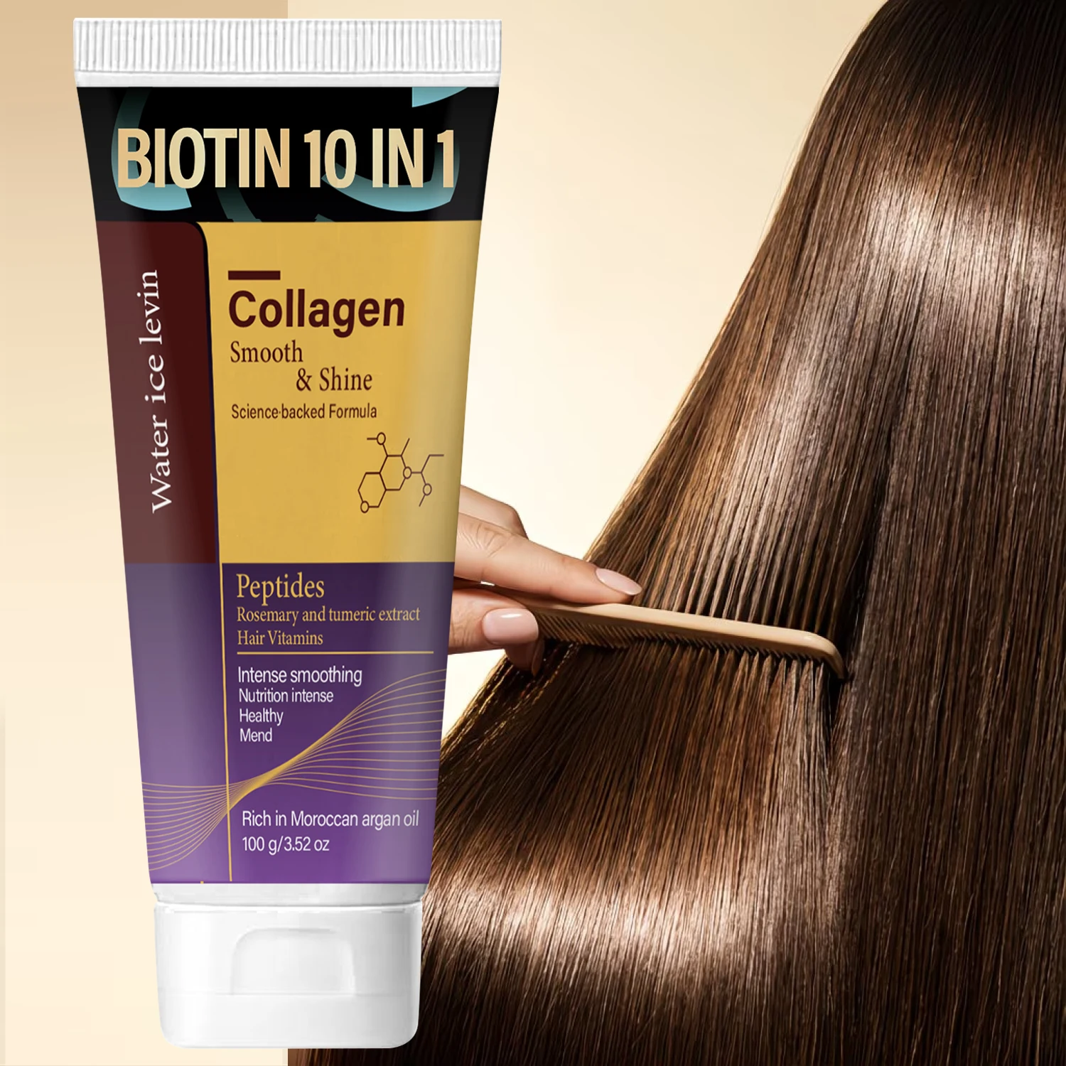 Mascarilla Capilar 10 en 1 con Biotina - Infundida con Queratina y Colágeno, Suavizante Intenso para Todo Tipo de Cabello