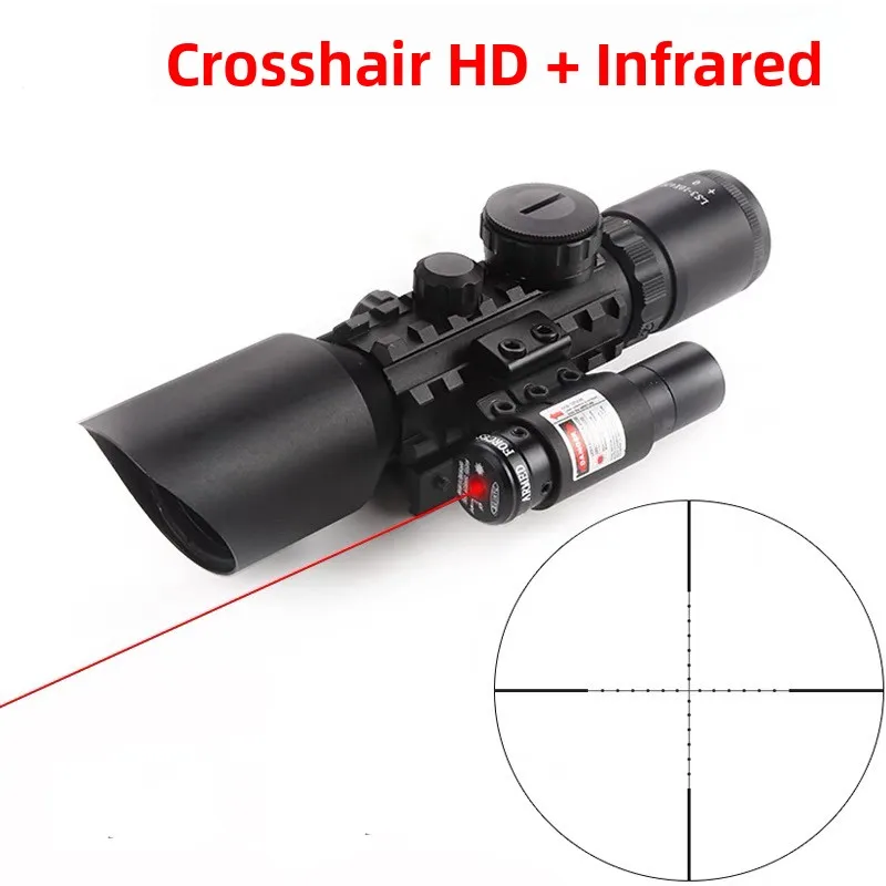 Alto Defn Rosso een Telescopio Crosair intercato al laser Modello di vista Dispositivo Arco ottico Accessori giocattolo Cam esterno...