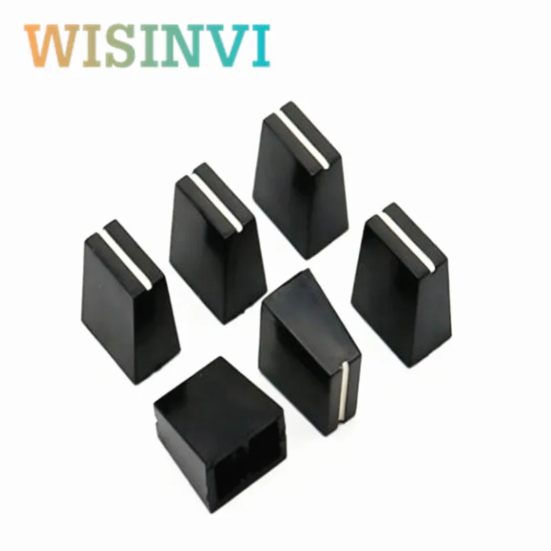 10 Stück 13×8×13mm Kunststoff-Faderknöpfe mit 4mm Loch, Schiebeknopf für Schiebepotentiometer, Audio-Mixer-Konsole, Lautstärkeregelung – Detail 2