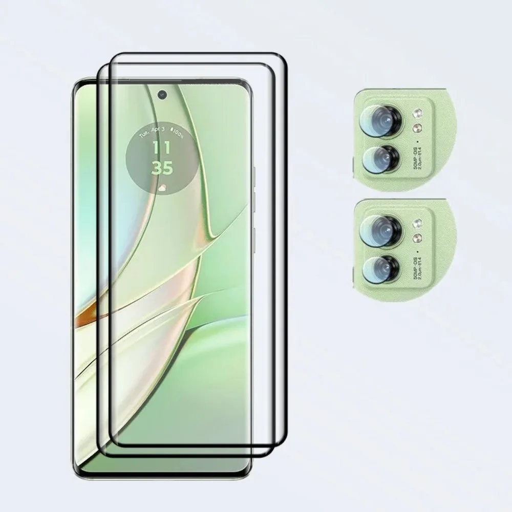 3+3 for Moto Edge 40 Screen Protector 9D Tempered Glass Film Soft Camera Film for Moto Edge 40 Glass