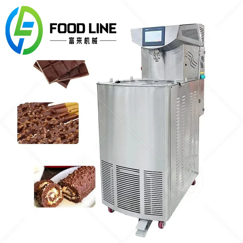 Vertical Chocolate Temper Machine Automatic Continuous Small Melt Pot Customized For Chocolate Processing