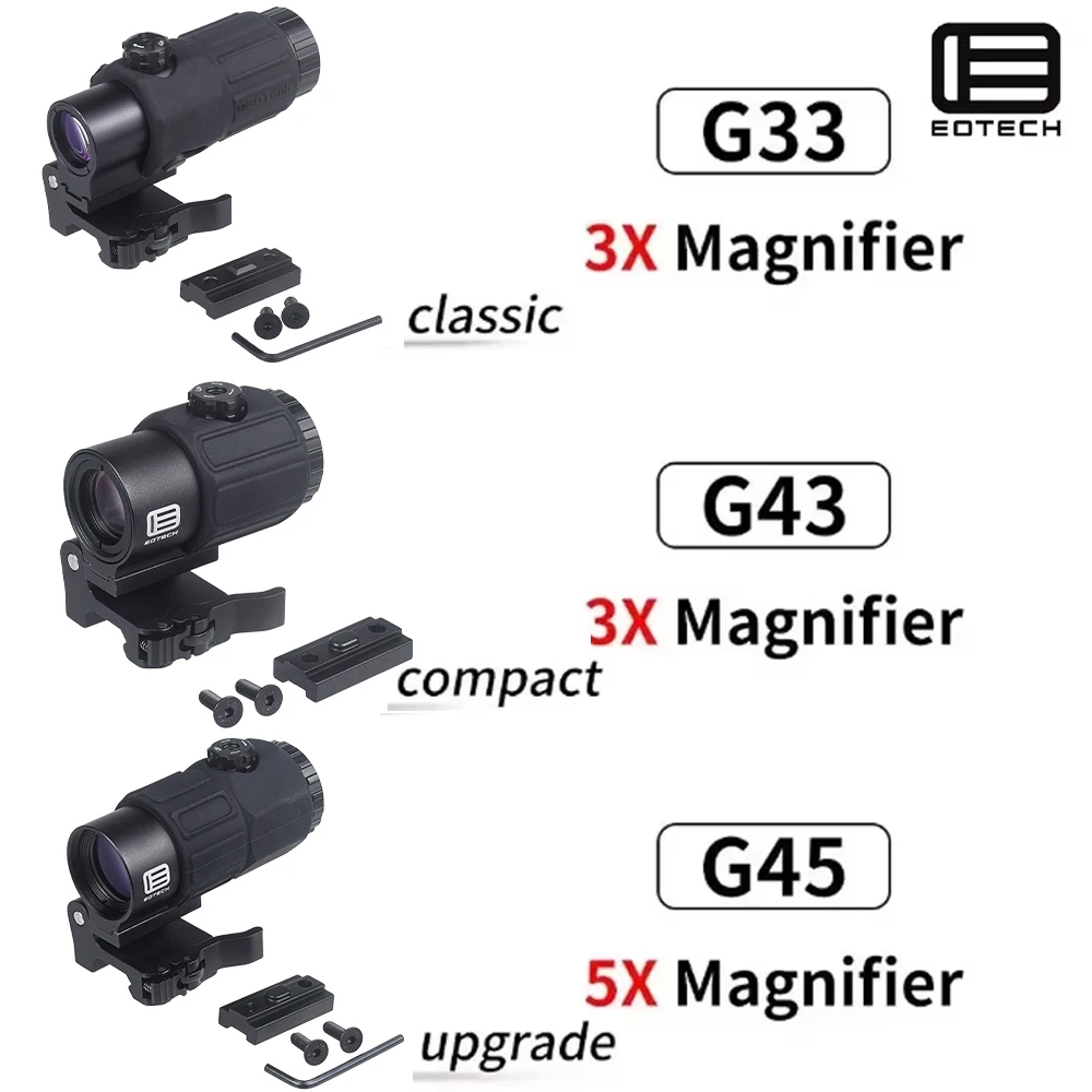 Eotech Holographic Red Dot Sight 558 551 552 553 G33 G43 G45 Sight Fixed 3X 5X Magnifier Riflescopes 20mm Rail Optics Scope view 3
