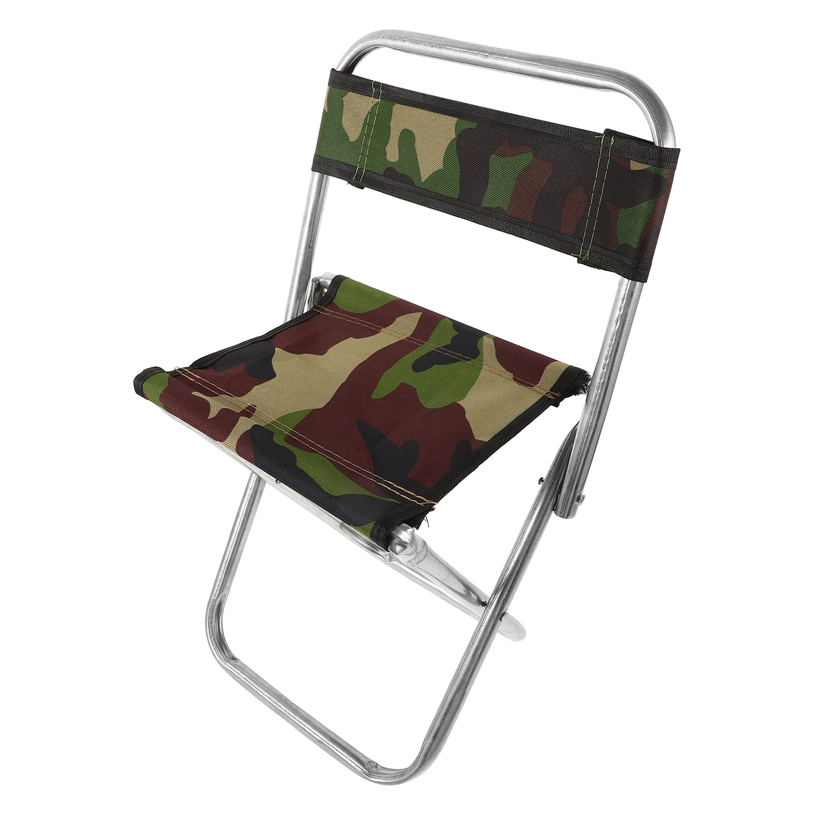 

Outdoor Portable Folding Stool Camping Fishing Chairs Metal Foldable Camouflage