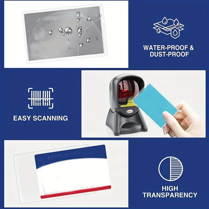 10PCS Card Protective Cover Transparent Frosted Certificate Credit Card Protective Cover PVC Dustproof Wear Resistant Waterproof