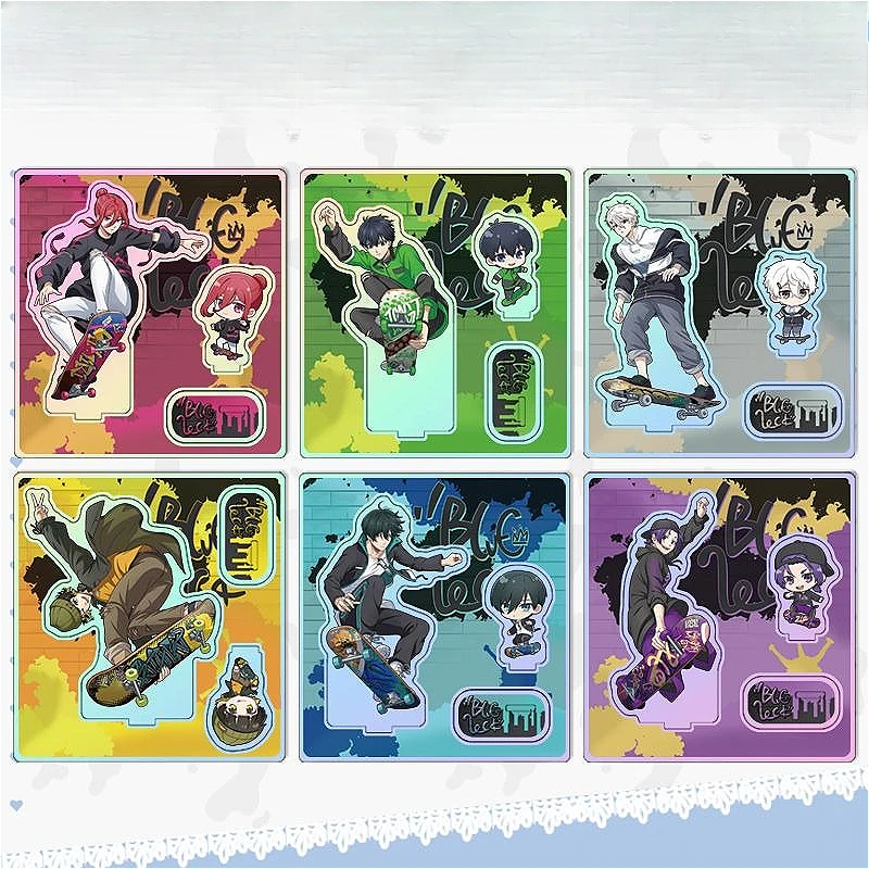 

Blue Lock Anime Figures Stand Model Plate Isagi Yoichi Flight Figures Desktop Decoration Kids Friends Collection Ornament Gift